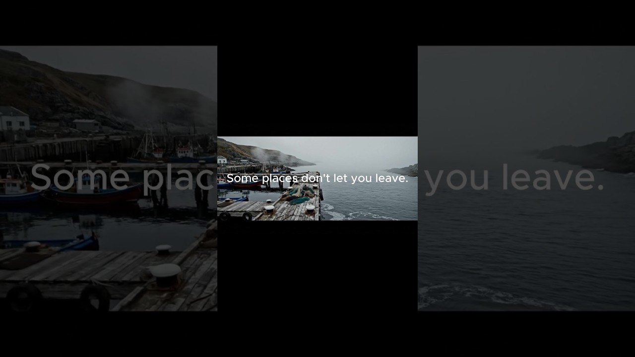 Still from Chasing Tides — Episode 2: The Ask, a foggy harbor dock at dusk